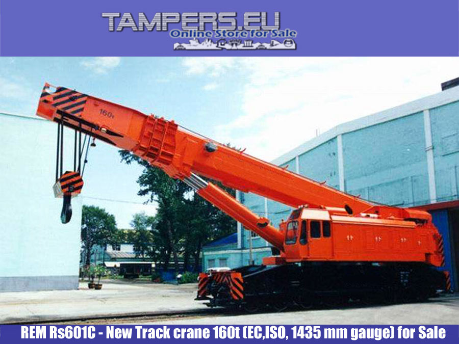 REM Rs601C Нов ЖП кран 160t (EC,ISO,SGS,1435 mm междурелсие) за Продажба {I генерация}