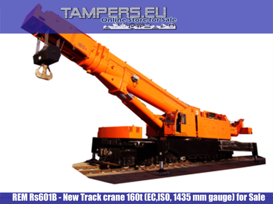 REM Rs601B Нов ЖП кран 160t (EC,ISO,SGS,1435 mm междурелсие) за Продажба {I генерация}