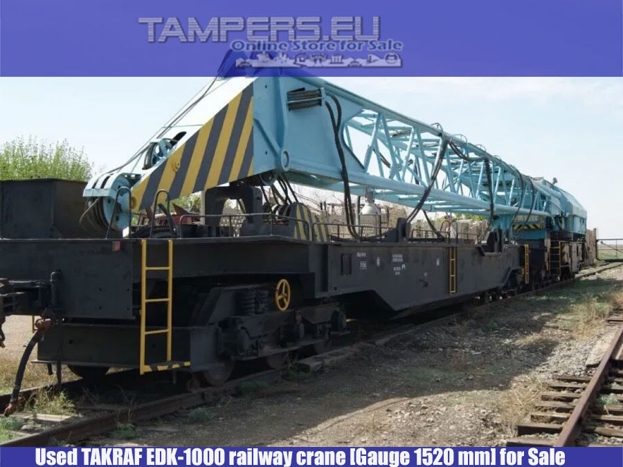 Железопътен кран EDK-1000 TAKRAF (1987 год. жп междурелсие 1520 мм) за Продажба
