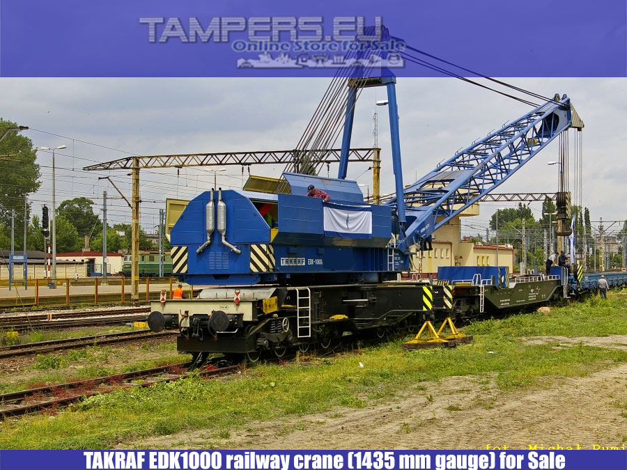 Железопътен кран EDK-1000 TAKRAF (жп междурелсие 1435 мм) за Продажба
