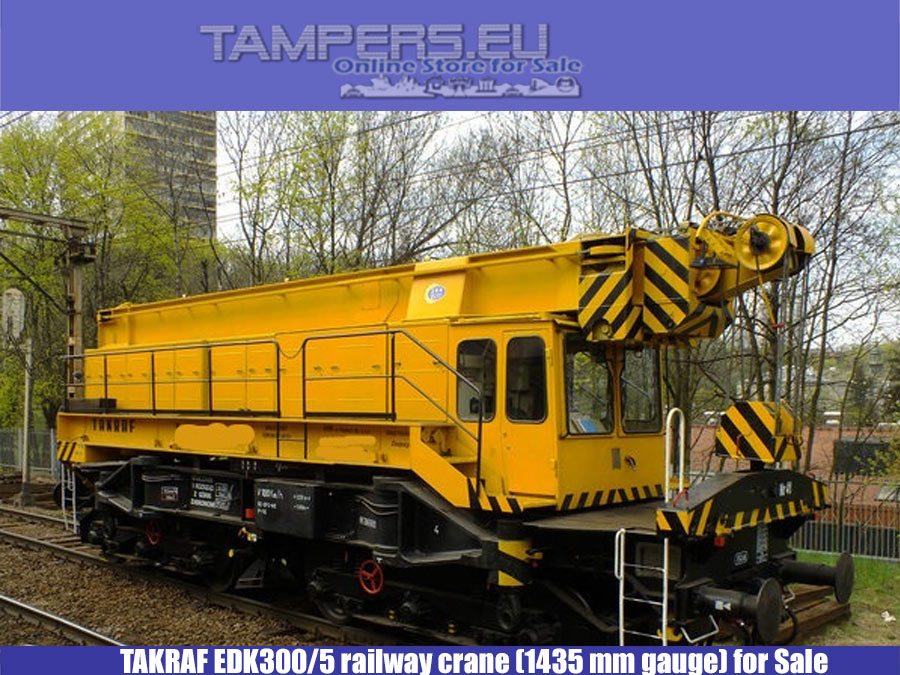 Железопътен кран EDK-300 TAKRAF (жп междурелсие 1435 мм) за Продажба